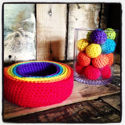 woolhogs rainbow balls, elle premier cotton